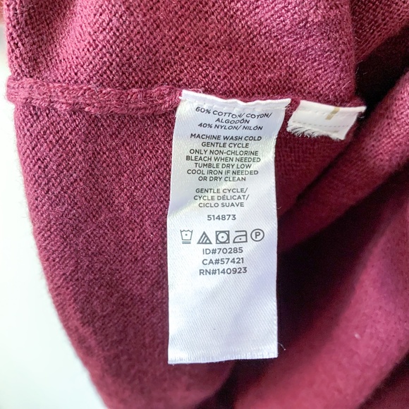 Loft Plus Maroon Turtleneck Sweater Dress - Picture 3 of 4